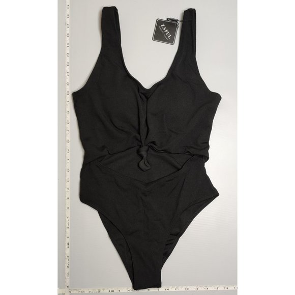 NWT ZAFUL Large one-piece swimsuit Black - Picture 2 of 7